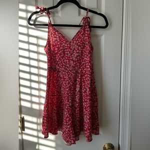 Shein Red Floral Romper Women’s Size XS
